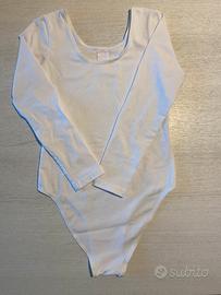 Body manica lunga bianco 8-10 anni