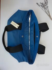 Borsa donna Carpisa capiente leggera blu nuova