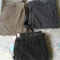 pantalone Berna made in Italy verde / beige Tg 46 
