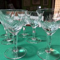 Bicchieri in cristallo lavorati