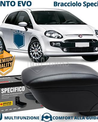 Bracciolo Per Fiat Punto Evo SPECIFICO in Pelle
