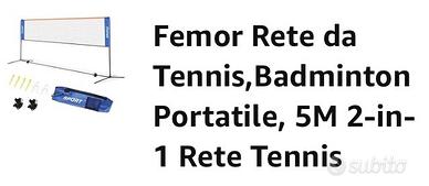 Rete portatile da tennis e pallavolo