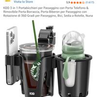 Portabicchieri per passeggino e altro