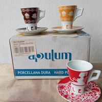 6 Tazzine Eraclea con piattino 