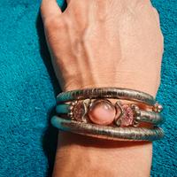 Bracciale donna multigiro stile snake morbido con 