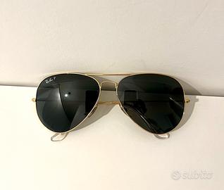 Ray-Ban Aviator Polarizzati 62mm Oro – Originali
