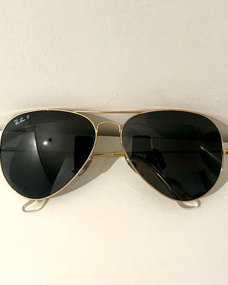 Ray-Ban Aviator Polarizzati 62mm Oro – Originali