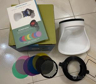 Kit filtri colorati e diffusore flash