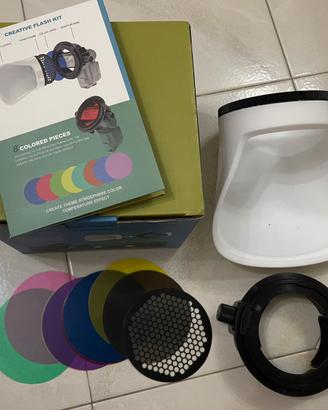 Kit filtri colorati e diffusore flash