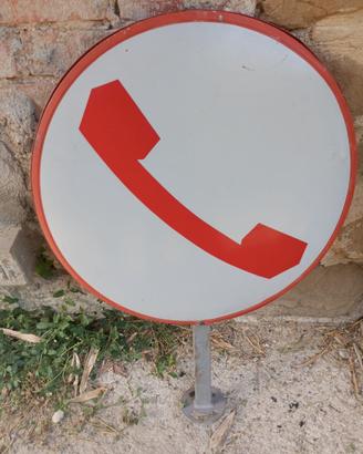 Insegna Telefono anni '80 con staffa originale