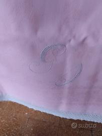 tovaglia Rosa in cotone a quadrati