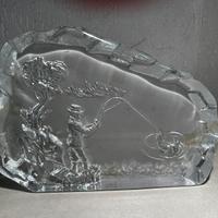 Scultura Cristallo Nymbro Sweden pescatore