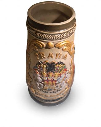Boccale Birra Praga 0,5L Ceramica Hand Made Ceska