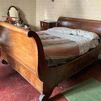 LETTO A BARCA IN NOCE CARLO X ALLA FRANCESE