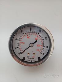 MANOMETRO CEWAL D.63 INOX 0-16BAR ¼” POSTERIORE