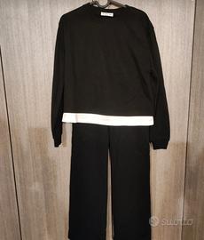 completo tuta maglia e pantalone a zampetta 