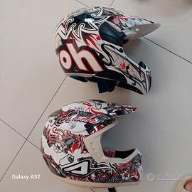 casco moto cross airoh e acerbis