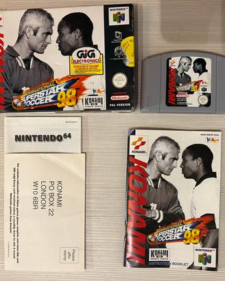 Gioco nintendo 64 epoca super star soccer 98