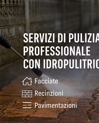 Servizi di pulizia professionale con idropulitrice