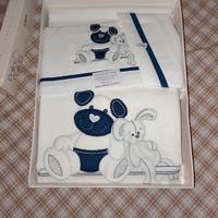 set 4 pezzi lenzuola più coperta in cotone leggero