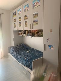Cameretta a ponte con letto estraibile