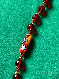Collana vintage in vetro di Murano