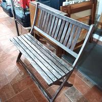 panchina pieghevole in legno