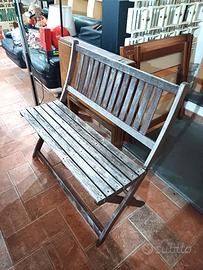 panchina pieghevole in legno