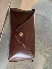 astuccio occhiali  in pelle Polo Ralph Lauren