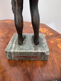 Set litografie e statuetta in bronzo