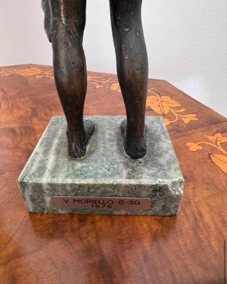 Set litografie e statuetta in bronzo