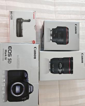 Canon 5d mark IV con obiettivi serie L