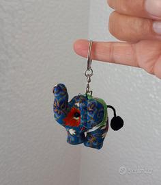 Portachiavi elefante in stoffa