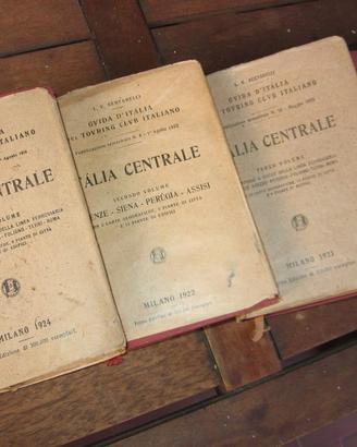 4 Volumi Touring Club 1922 Italia centrale fascism