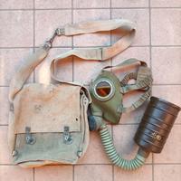 Maschera antigas PENNA no elmetto tedesco ww1