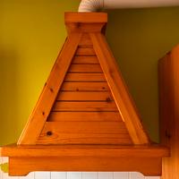 Copri cappa vintage legno massello stile trentino