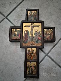 croce bizantina foglia oro