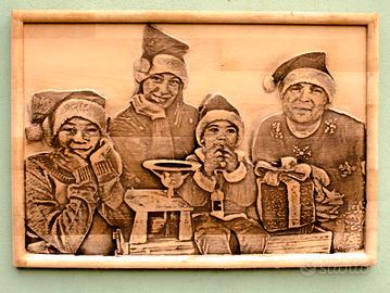 Bassorilievo in Legno da Foto. Su ordinazione.