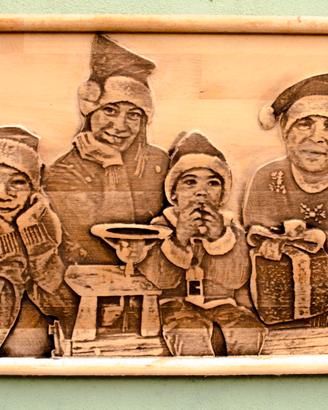 Bassorilievo in Legno da Foto. Su ordinazione.