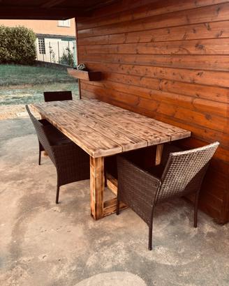 Tavolo artigianale in vero legno