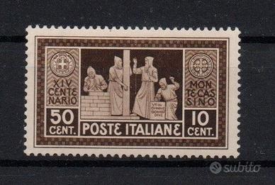 Italia Regno 1929 1400° Abbazia di Montecassino