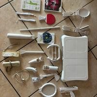 Nintendo Wii con attrezzi inclusi,cd, 2 controller