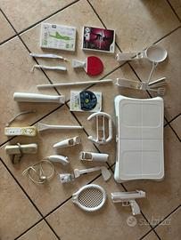 Nintendo Wii con attrezzi inclusi,cd, 2 controller