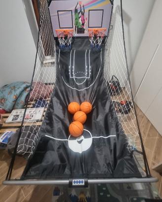 gioco basket 2 canestro 4 palle