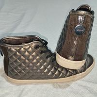 Sneakers donna Geox marrone lucido  38