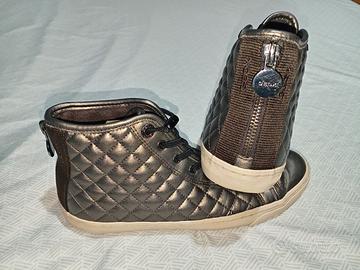 Sneakers donna Geox marrone lucido  38