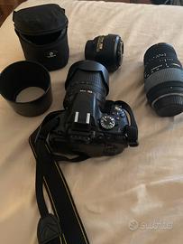 Kit reflex Nikon D5100+3 obiettivi