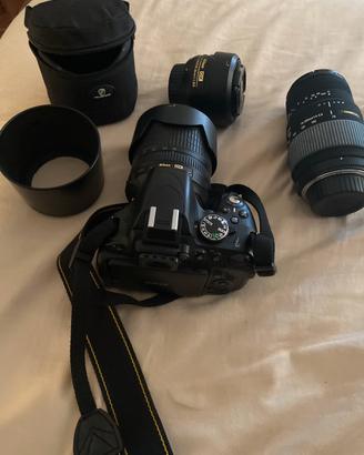 Kit reflex Nikon D5100+3 obiettivi