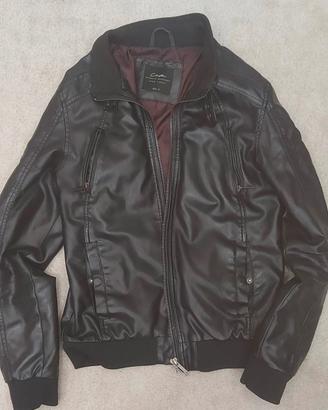 giubbino in "pelle" nero taglia M