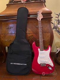 chitarra elettrica Squier stratocaster magenta